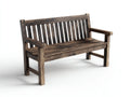 Bancos de jardín madera 145x60x88 cm marrón envejecido - diseño rústico con reposabrazos