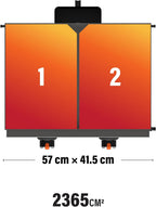 Plancha stołowa 22" (56 cm) z pokrywą, frontem ze stali nierdzewnej