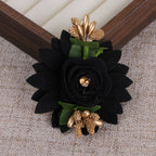 Layered Lotus Fabric Flower with Stamen Accent - Product Detail Photo 4