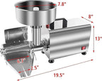 Prensa eléctrica de tomates y colador, procesador de alimentos comercial de acero inoxidable para salsa y jugo, 220 V