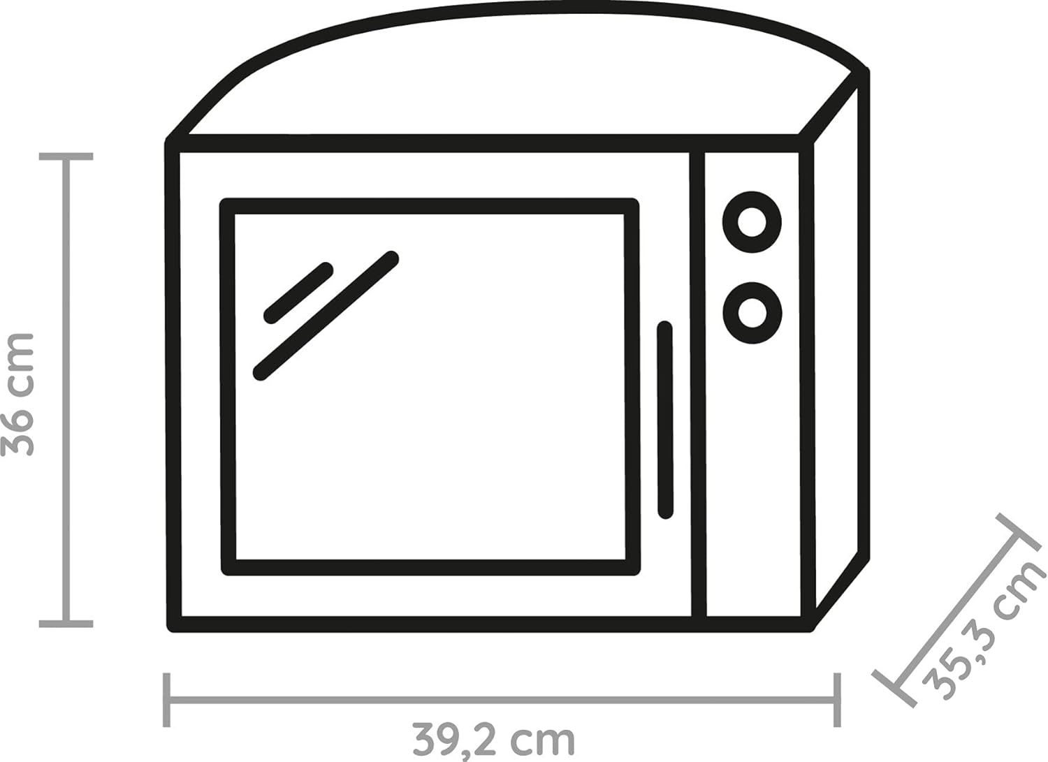 Whirlpool MAX 38 SL Kombination Grill und Mikrowelle / 700 W / 13 L Garraum / Crisp Funktion / Super-Kompakt Design besonders platzsparend in Ecken / Grill / Schnellauftau-Funktion, Silber