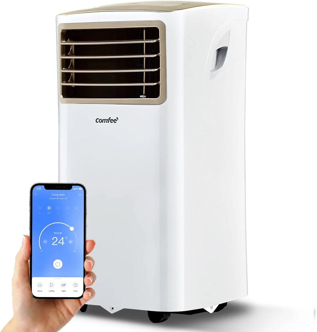 Comfee Mobiles Klimagert Easy Cool 2.0, 7000 BTU 2,0kW, Kühlen&Ventilieren&Entfeuchten, Raumgre bis 68m(25㎡), APP-Steuerung/Alexa/Google Home/IFTTT, Mobile Klimaanlage mit Abluftschlauch