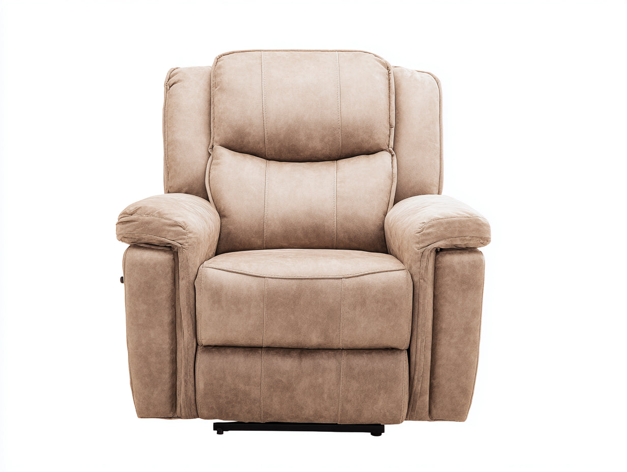 Sillones reclinables tapizado tela 90x95x105 cm color beige uso salón estilo moderno reclinable manual