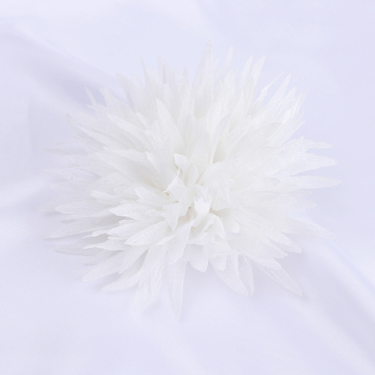 Spiky Petal Pom Fabric Flower Applique - Dark pink 8.5cm