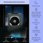 Klarstein Mobile Klimaanlage mit Abluftschlauch, 5-in-1 Klimagerät, Ventilator, Luftentfeuchter, Luftreiniger & Nachtmodus, App-Steuerung, Kleine & Portable für Wohnung & Büro, 12000 BTU