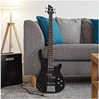 Bajo Eléctrico Con Amplificador De 15 W Chicago de Gear4music 4 Cuerdas Negro
