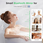 S'bagno Espejo-Baño-con-Luz 120x70cm, Espejo-Baño-LED-Bluetooth con Función Antivaho, 3000K/4000K/6500K, Regulable, Memoria, Cristal Templado HD, IP44-Espejos-de-Baño-con-LED, Horizontal/Vertical