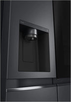 LG GSGV81PYLL Side by Side Kühlschrank, Klasse E, 635 L, Instaview, Kühlschrank mit Gefrierfach, Eis-, Crushed Ice- Wasserspender, Total NoFrost, Smart Inverter Kompressor, Wi-Fi