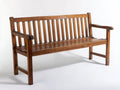 Bancos de jardín de madera maciza 150x60x88 cm - Marrón - Diseño clásico exterior