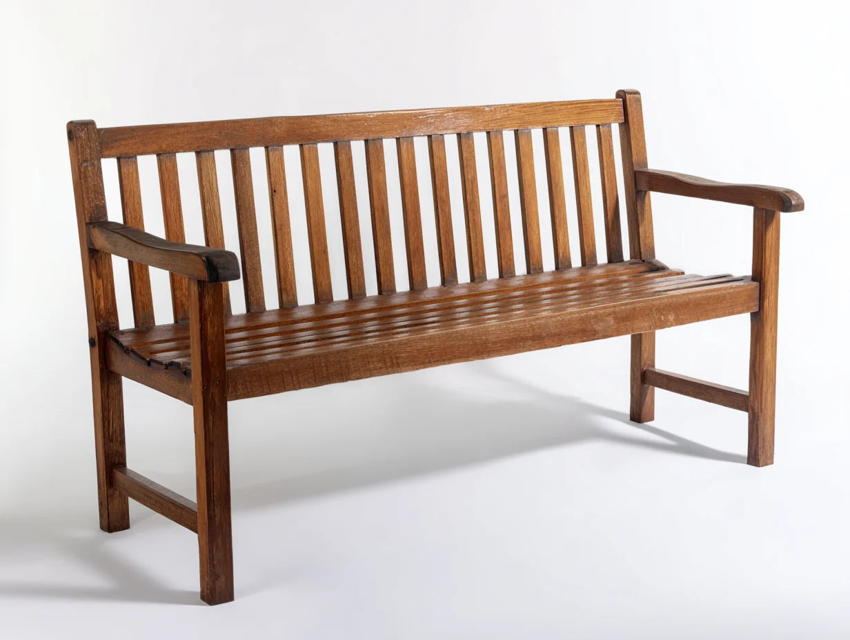 Bancos de jardín de madera maciza 150x60x88 cm - Marrón - Diseño clásico exterior