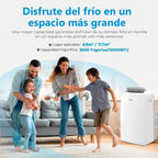 MIDEA Pingüino Aire Acondicionado Portátil 3 en 1 | 3000 Frigorías / 12000 BTU | Air conditioner Silencioso 43m2 - Deshumidificador Ventilador Climatizador 3500 W - 4 modalidades con kit de ventana