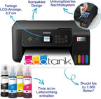 Epson EcoTank ET-2870 A4-Multifunktions-Wi-Fi-Tintentankdrucker, mit einem im Lieferumfang enthaltenen Vorrat an Tinten bis zu 3 Jahren