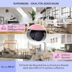 Klarstein Mobile Klimaanlage mit Abluftschlauch, 5-in-1 Klimagerät, Ventilator, Luftentfeuchter, Luftreiniger & Nachtmodus, App-Steuerung, Kleine & Portable für Wohnung & Büro, 12000 BTU
