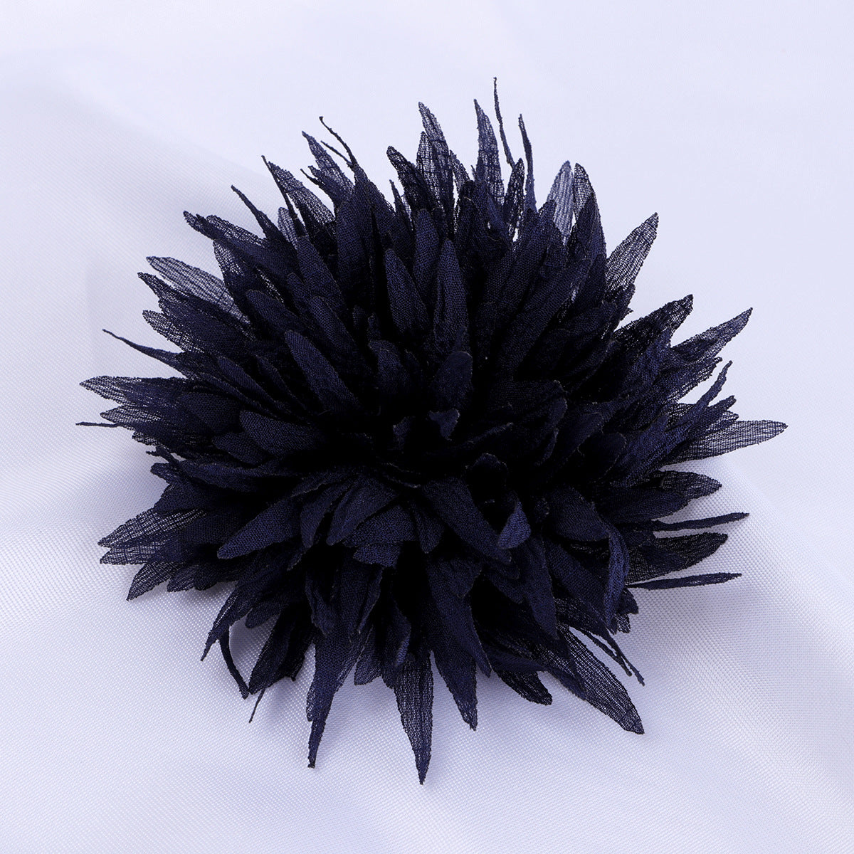 Spiky Petal Pom Fabric Flower Applique - Turmeric 8.5cm