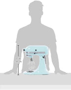 KitchenAid Batidora amasadora - Artisan - Robot de Cocina con Cabezal Inclinable - Amasadora con 5 Accesorios - Batidora de repostería con 2 boles de Acero Inoxidable - 4,8 L y 3 L - Azul hielo