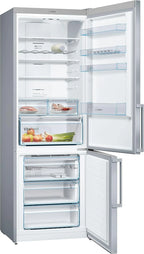 Bosch Serie 4 - Frigorífico combinado, NoFrost, alto 203 x ancho 70 cm, 438 L, Tecnología VitaFresh, Blanco - KGN49XIDQ
