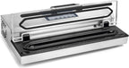 Lacor - 69540 - Envasadora al vacio, Máquina de vacio, Selladora de Alimentos, Acero inoxidable, Libre BPA, Sellado Hermético, 650W, 40cm, Inox