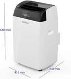 Daitsu - Aire Acondicionado Portátil Frío,Calor, Deshumidificador y Ventilador | 4 en 1 | Alisios Premium APD12FCX | Compacto y Silencioso | Mando a Distancia | Para Hogar u Oficina hasta 30 m²