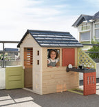 Smoby Life Casa Nature con Cocina de Juguete - Casita Infantil Interior y Exterior - Material Reciclado UV Resistente - A Partir 2 años - Cocina y Accesorios Incluidos - (7600810739)