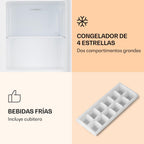 Klarstein Congelador Pequeño Vertical, Mini Congelador Portatil Silencioso para Casa y Oficina, Capacidad 33 l. con Estante, Eficiencia Energética, Estante, Dep. Hielos y Rascador