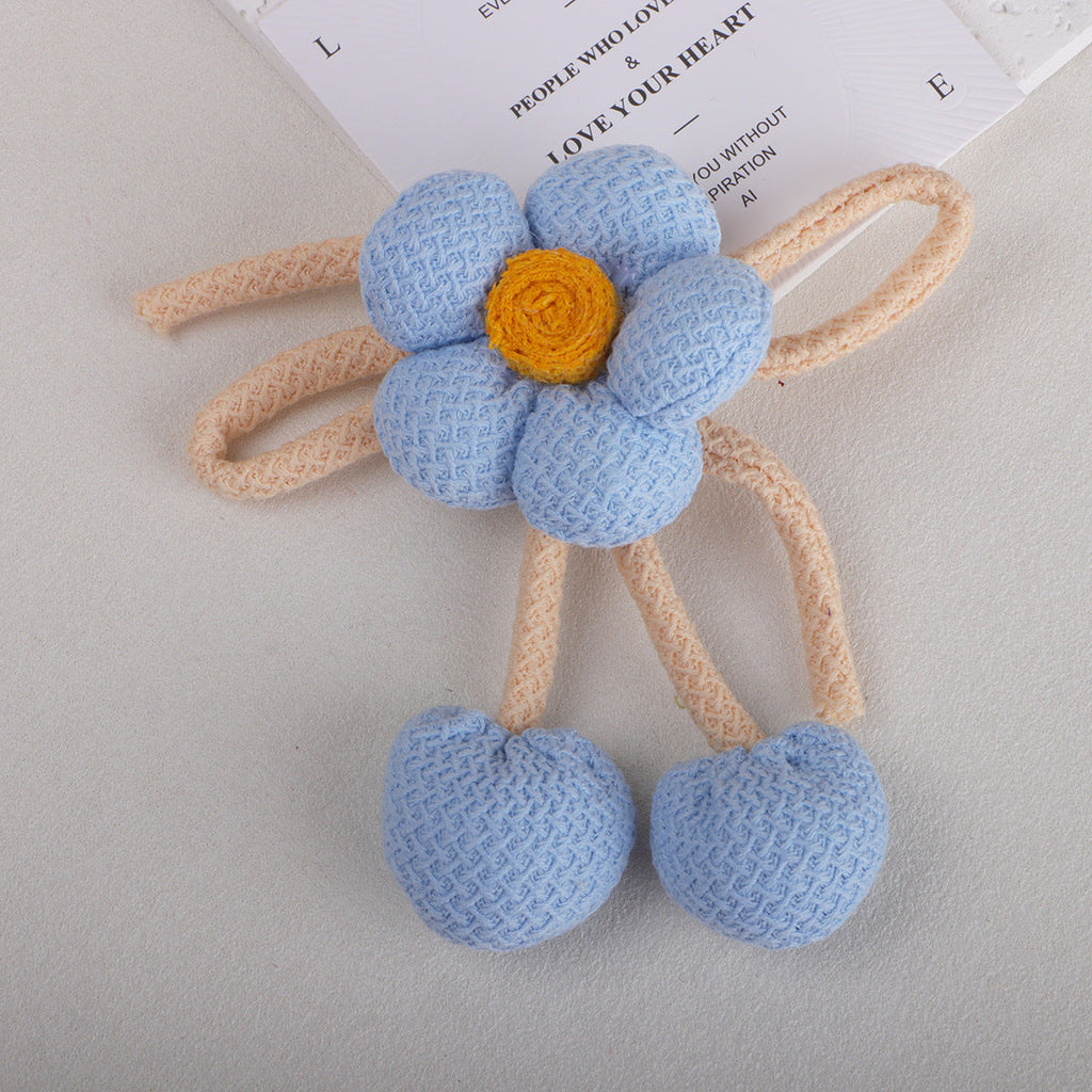 Woven Flower with Looped Stem Charm - Product Detail Photo 3