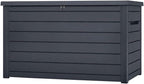 Keter Caja de cojín XXL Ontario, Grafito, 870 l de Capacidad, Dimensiones Exteriores: 147 x 83 x 86 cm, Caja de Almacenamiento Impermeable, para Exteriores