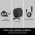 Shark FlexBreeze Ventilator Leise, Hybrid Ventilator Kabelgebunden & Kabellos, Tragbar, für Innen- und Außenbereich, UV- & Wasserbeständig, Ultraleistungsstark, Ultraleise, Weiß FA220EU