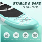Premium-Stand-Up-Paddle-Board, Yoga-Board mit strapazierfähigem SUP-Zubehör und Tragetasche | Breiter Stand, Surf-Kontrolle, rutschfestes Deck, Leine, Paddel und Pumpe für Jugendliche und Erwachsene