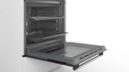 Bosch HKR39C250 Serie 4 Elektro-Standherd, 60 cm breit, EcoClean Direct Reinigungshilfe, 3D Heißluft Backen auf 3 Ebenen, LED-Display-Steuerung, erweiterbare Kochzone für großes Kochgeschirr