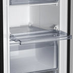 CHiQ Congelador Vertical No frost 166L,FSD166NE4E, Cajones XL, Control de Temperatura Electrónico, Puertas Reversibles, Silencioso, Ice Box, Color Inox Negro, Clase Energética E