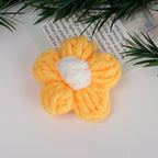 Knit Daisy Fabric Flower with Center Accent - Product Detail Photo 2