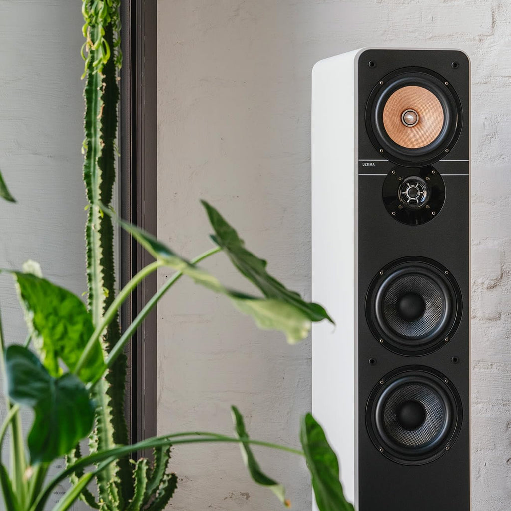 Teufel Ultima 40 Stereo Lautsprecher - HiFi Standlautsprecher Paar der Spitzenklasse, Phase-Plug Hochtöner, 3-Wege System, Doppelrohr-Bassreflex, Musik, Filmton, Games - schwarz