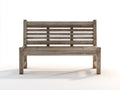 Bancos de jardín 150x58x88 cm - madera gris envejecida para exterior - estilo rústico con reposabrazos