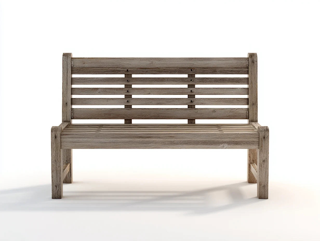 Bancos de jardín 150x58x88 cm - madera gris envejecida para exterior - estilo rústico con reposabrazos
