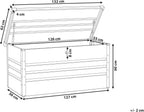 Beliani Caja de almacenamiento para exterior de acero galvanizado verde 400L Cebrosa