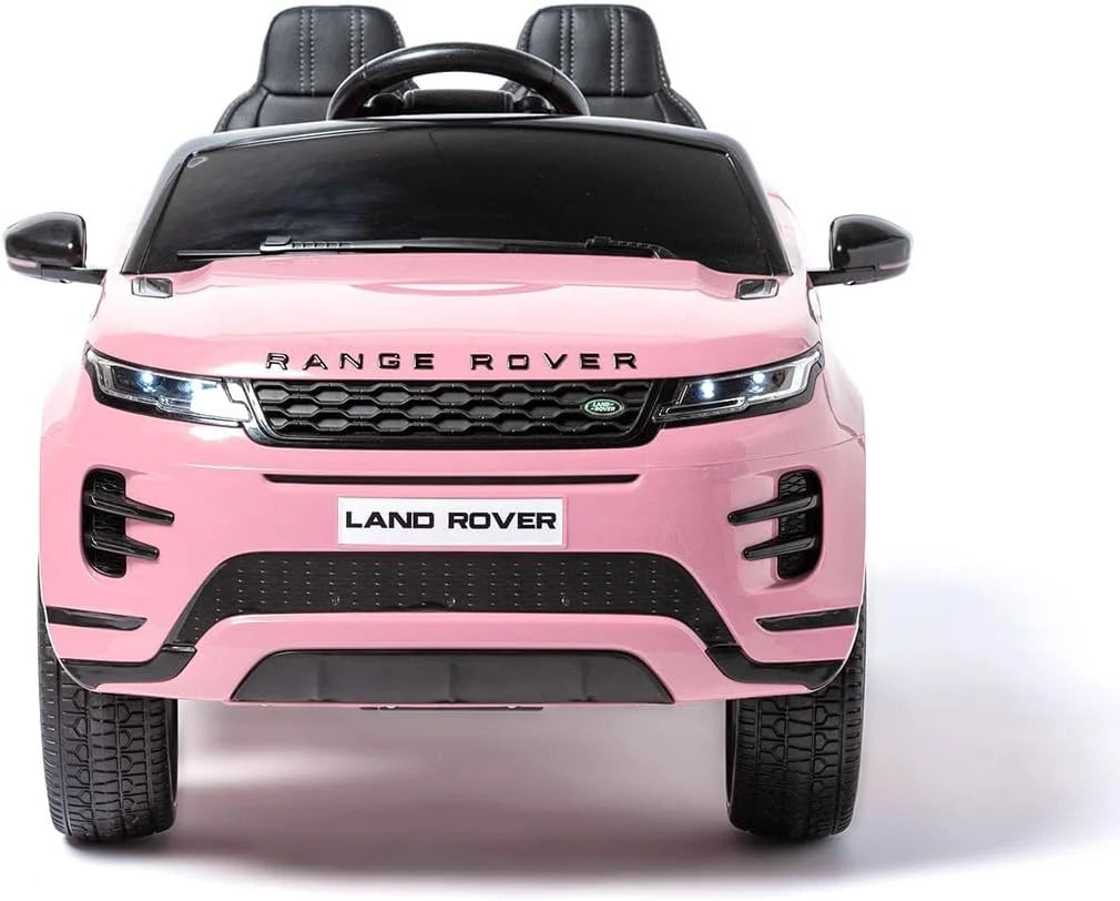 Coche eléctrico Infantil Rosa Land Rover Evoque 12V con Pantalla MP4, Mando a Distancia y Ruedas de Goma EVA