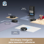 DREAME L40s Pro Ultra Aspiradora Robot, 19.000 Pa, Cepillo Doble HyperStream, Acceso a Altura de 4 cm, Cepillo Lateral Extensible y Elevable, Limpieza con Mopa de Agua Tibia a 75 °C, Autolimpieza 3.0