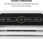 Klarstein Mobile Klimaanlage mit Abluftschlauch, 4-in-1 Klimagerät mit Ventilator, Luftentfeuchter & Nachtmodus, Kleine & Portable Klimaanlage für Wohnung & Büro, Niedriger Verbrauch, 9000 BTU