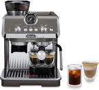 De'Longhi La Specialista Arte EC9155.MB Siebtrgermaschine, Espressomaschine mit Mahlwerk, 8 Mahlgrade, 15 Bar, 3 Temperaturen, Milchschaumdüse, 1300 W, 1,5 l Tank, Edelstahl/Schwarz inkl. Barista-Kit