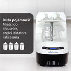 Baby Brezza Myjka do butelek Pro – środek do czyszczenia butelek dla niemowląt 3 w 1; mycie, sterylizacja, suszenie – uniwersalne czyszczenie wszystkich butelek: tworzywo sztuczne + szkło + smoczek