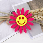 Smiley Daisy Felt Flower Applique - Product Detail Photo 1