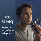 Serie 7000 Afeitadora Eléctrica Hombre, Máquina de Afeitar Barba con Recortadora, 45 cuchillas, 60min de uso, En Seco y Húmedo, Recargable, Centro de Limpieza, Base Carga, S7886/55, Negro