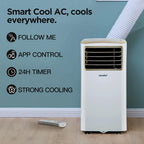 Comfee Mobiles Klimagert Easy Cool 2.0, 7000 BTU 2,0kW, Kühlen&Ventilieren&Entfeuchten, Raumgre bis 68m(25㎡), APP-Steuerung/Alexa/Google Home/IFTTT, Mobile Klimaanlage mit Abluftschlauch
