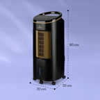 Klarstein Luftkühler mit Wasserkühlung, Leiser 4-in-1 Verdunstungskühler, Luftbefeuchter, Ventilator & Nachtmodus, Mobile Klimageräte Luftkühler 7L, 65W Air Cooler, 330m³/h Kühlender Luftstrom