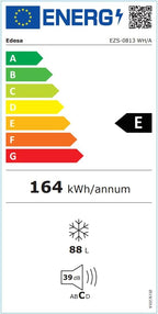 Edesa Congelador Horizontal EZS-0813 WH/A Table-Top Frío Homogéneo Regulación Mecánica de Temperatura 3 Cajones de Capacidad y Puerta Reversible Tirador Integrado Ancho 55,3cm Color Blanco
