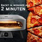 COZZE Gazowy piec do pizzy 17 cali – duży piec do pizzy na zewnątrz (50 mbar) – piekarnik do pizzy z regulatorem do pizzy rodzinnej
