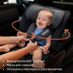 LIONELO Bastiaan RWF i-Size Silla de Coche para Bebé Giratoria 360° 0-36kg, Instalaciión Delantera y Trasera (18kg), ISOFIX TopTether, Reposacabezas y Respaldo Ajustables Protección Lateral