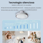 Silencioso Sin Aspas Ventilador de Techo con Luz Regulable 60W 30W Motor DC 30W Luz CCT 3000-5700K LED Lampara Ventilador Techo y Mando 6Velocidades Temporizador Memoria Apto para Salón Dormitorio