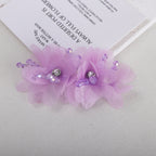 Beaded Organza Fabric Flower Hair Accent - Product Detail Photo 2