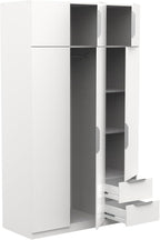 Miroytengo Armario Ghost Grande 6 Puertas y 2 Cajones Color Blanco Mate 203x119 cm